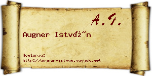 Augner István névjegykártya
